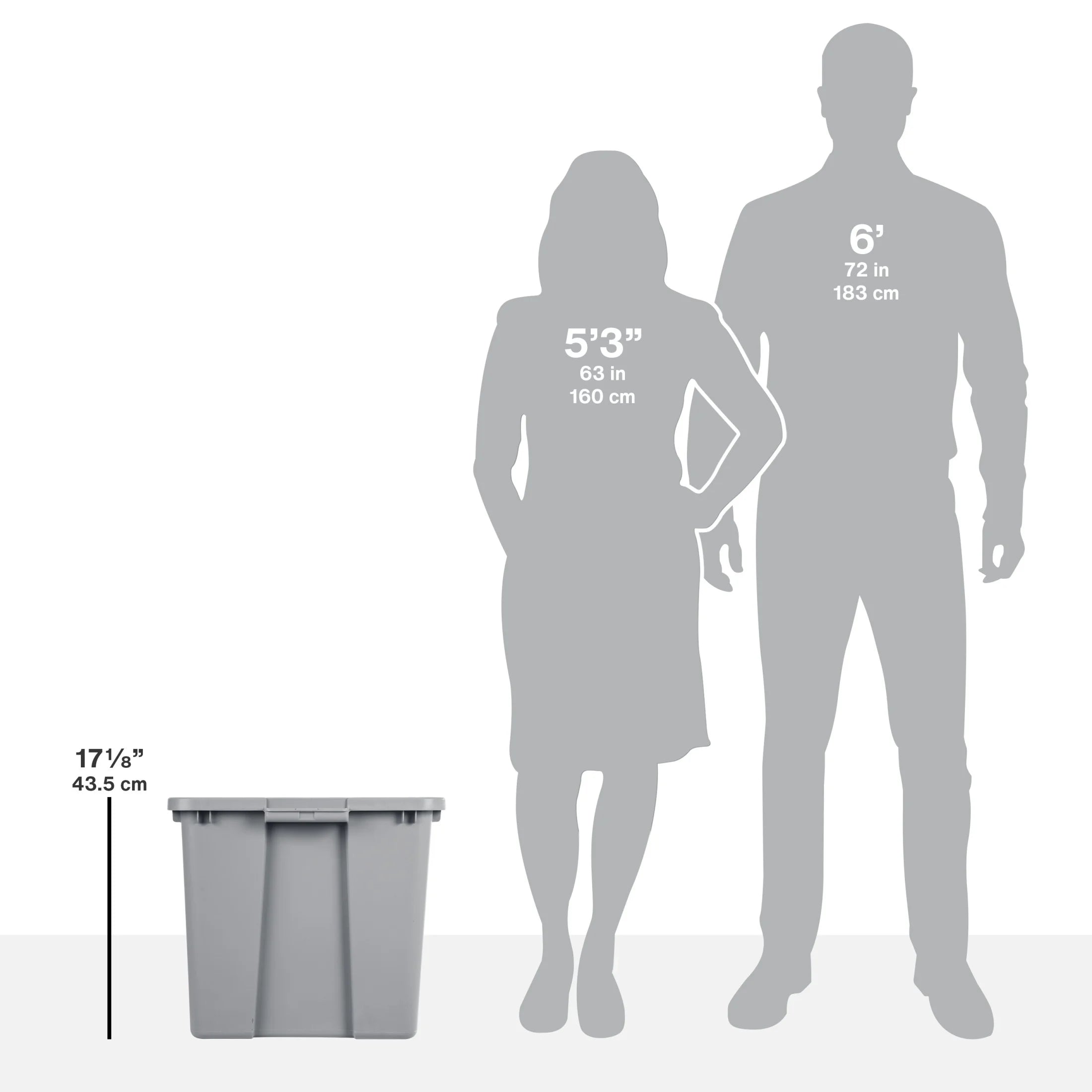 30 Gallon Tuff1 Tote, Large Rugged Plastic Bin with Snap-On Lid, Temperature and Impact Resistant, 4 Pack
