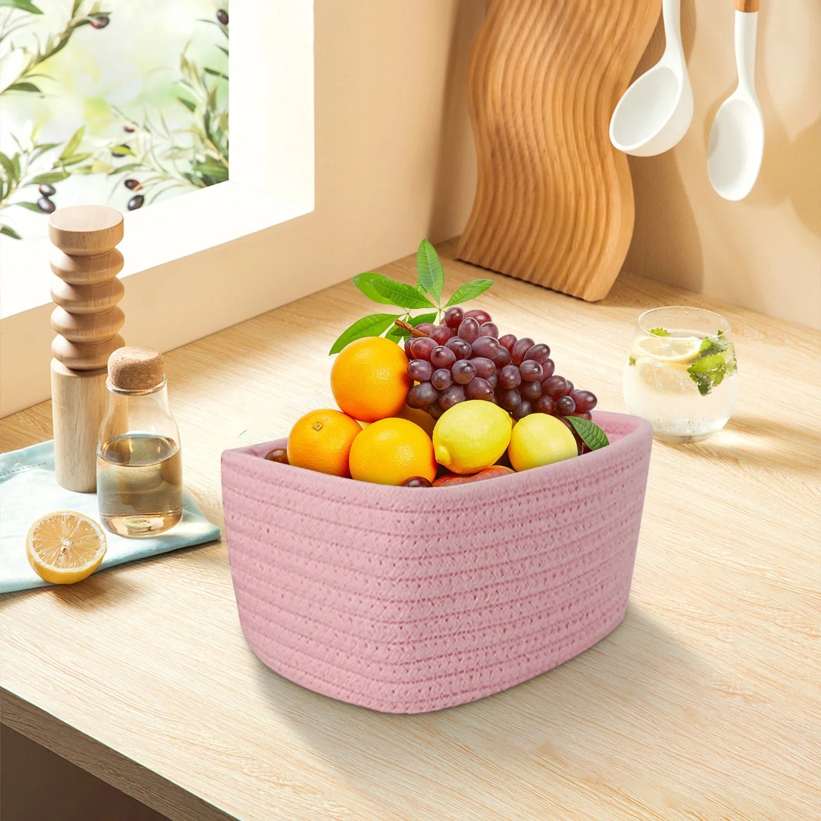 School Storage & Organization Large Capacity Cotton Rope Baskets Containers Container Home Decor, Gifts for Women