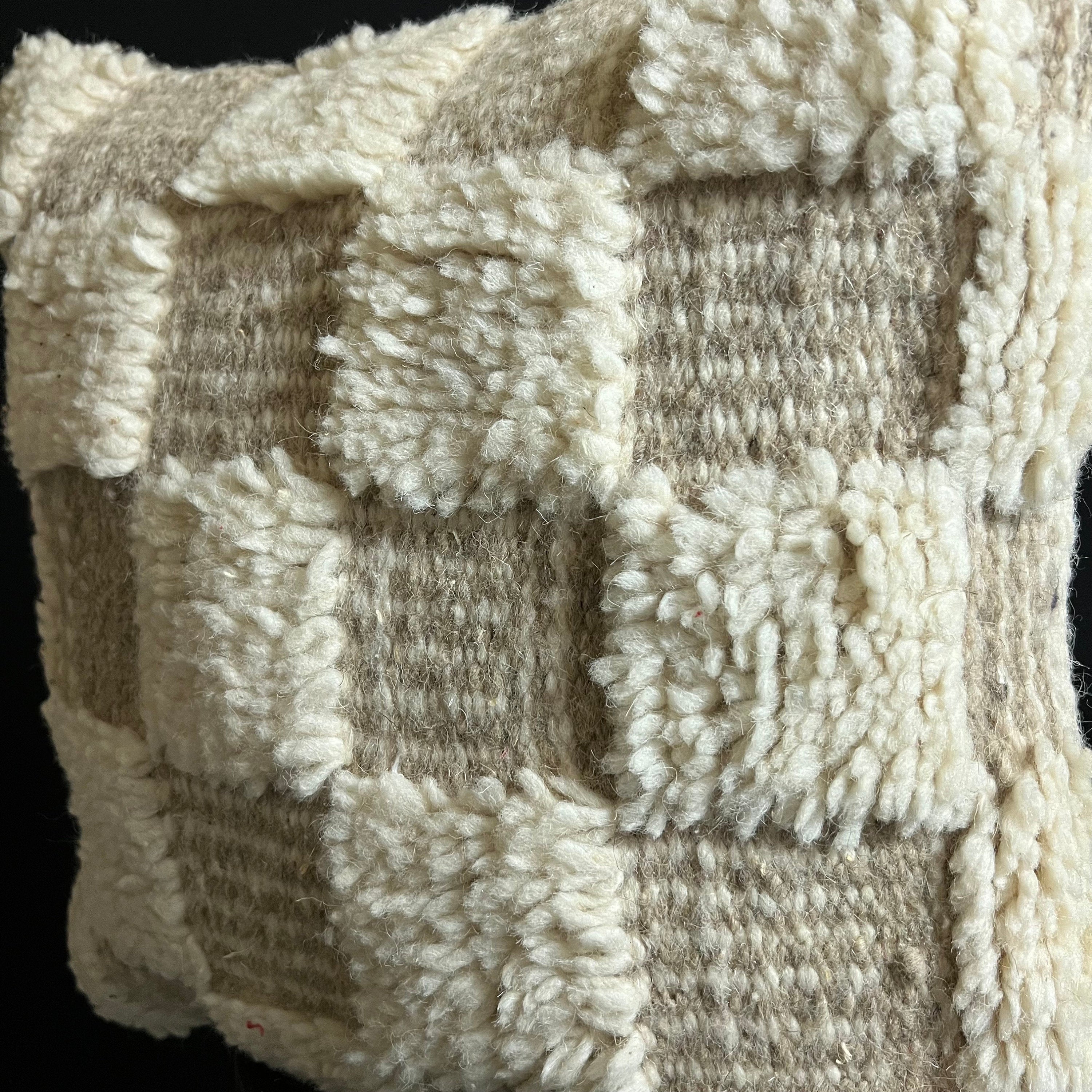 Handwoven Chekered Throw Pillow - Cozy and Stylish Home Decor