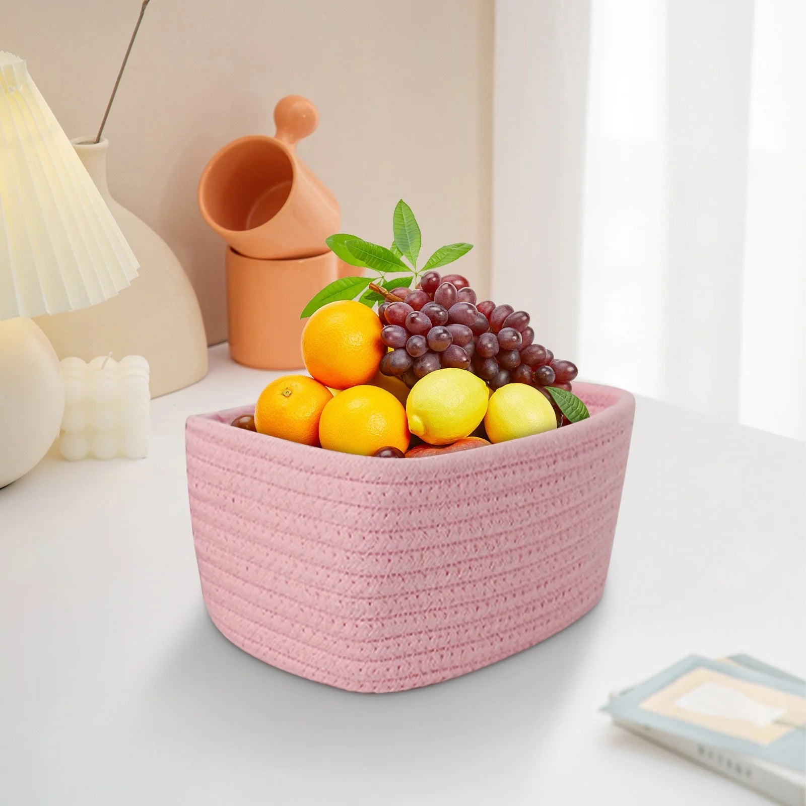 School Storage & Organization Large Capacity Cotton Rope Baskets Containers Container Home Decor, Gifts for Women