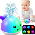 Baby Bath Toys, Rechargeable Bath Toys, Whale Spray Water Bath Toy, Sprinkler Bathtub Shower Toys for Toddlers Kids Boys Girls, Pool Toy for Baby (White-A)