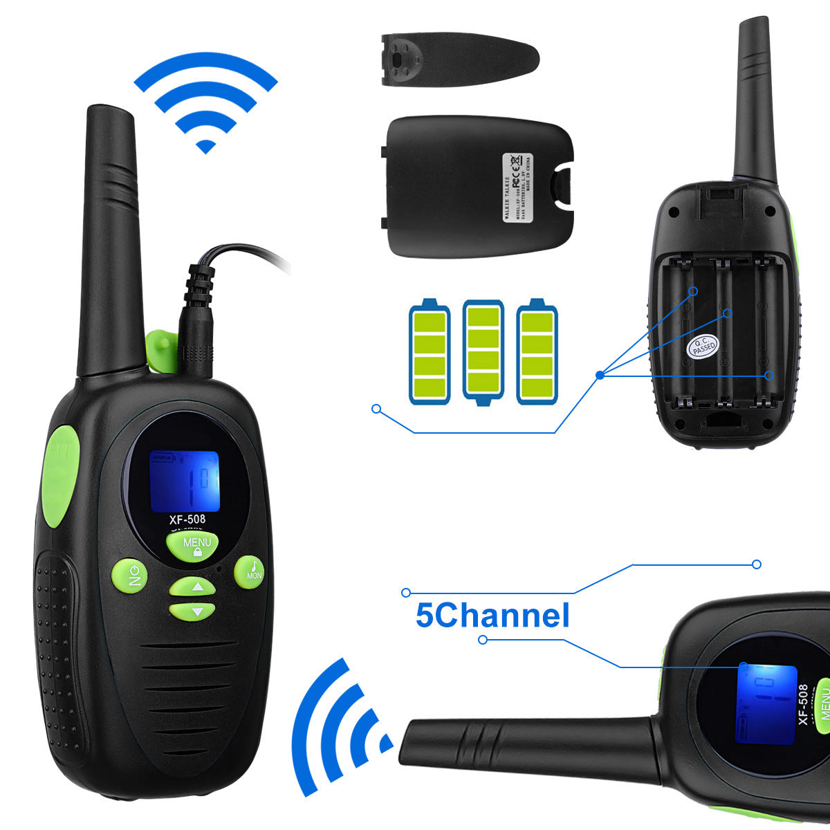 XF-508 Walkie-Talkie Handheld 0.5W Wireless Children'S Toy