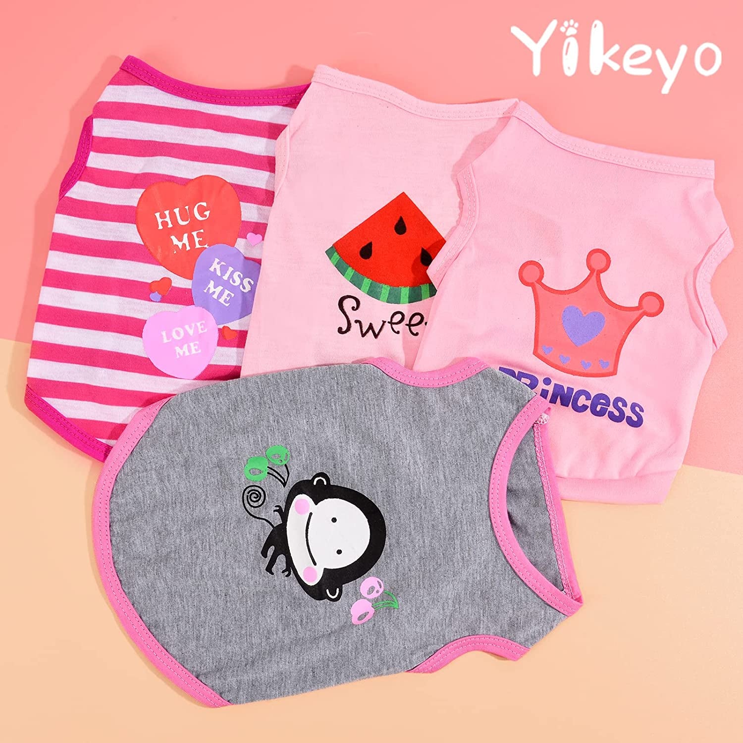 Dog Shirt for Small Dogs Girl - Small Dog Clothes Female - Chihuahua Yorkie Teacup Dog Clothes - XS Dog Clothes - XXS Dog Clothing - Puppy Clothes for Small Dogs Girl - Fall Girl Dog Clothes Pink