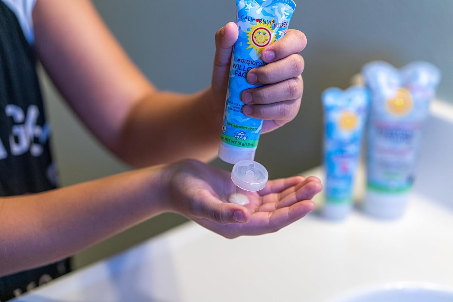 California Kids Face Wash | Gentle Exfoliating Face Wash for Kids + Teens | Mild Salicylic Acid Cleanser for Sensitive Skin | 1.8 Oz. / 51 Ml